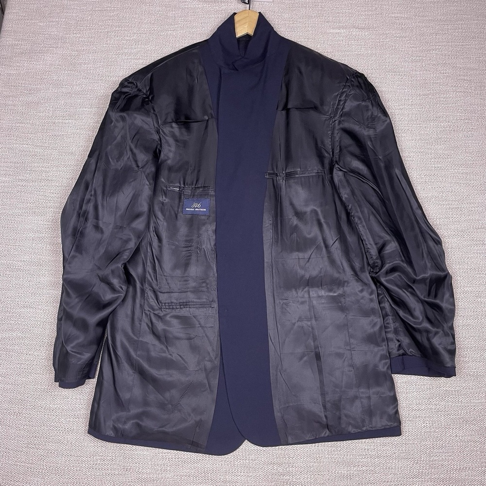 Brooks Brothers 346 Blazer Sports Coat 43R Mens Wool Navy VGUC - Picture 4 of 9